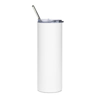Stainless Steel White Logo Tumbler - HONEY BADGER®