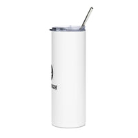 Stainless Steel White Logo Tumbler - HONEY BADGER®