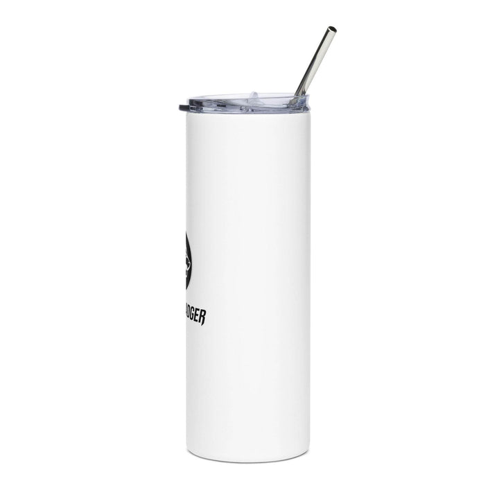 Stainless Steel White Logo Tumbler - HONEY BADGER®