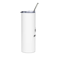 Stainless Steel White Logo Tumbler - HONEY BADGER®