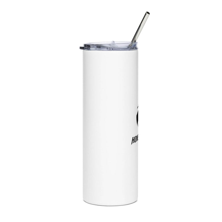 Stainless Steel White Logo Tumbler - HONEY BADGER®