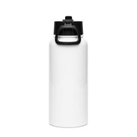 Stainless Steel Water Bottle with Straw Lid - HONEY BADGER®