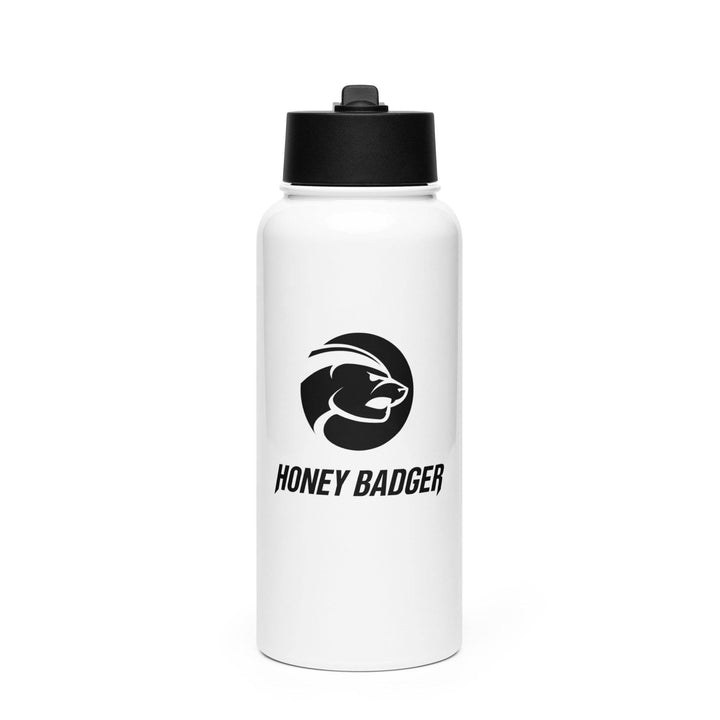 Stainless Steel Water Bottle with Straw Lid - HONEY BADGER®