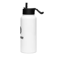 Stainless Steel Water Bottle with Straw Lid - HONEY BADGER®