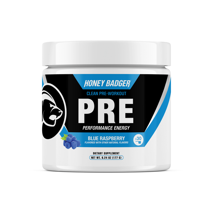 Vegan Pre-Workout Blue Raspberry by HONEY BADGER®