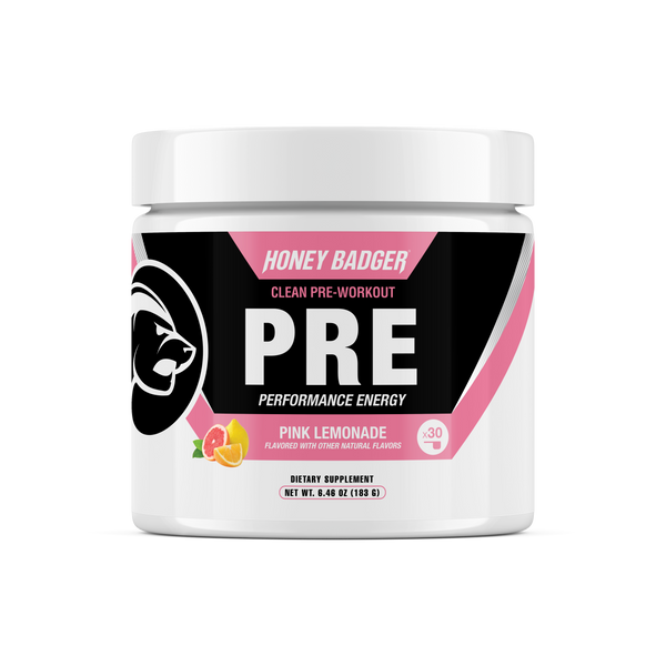 Vegan Pre-Workout Pink Lemonade by HONEY BADGER®